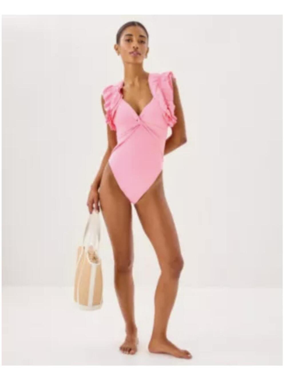 Lilly Pulitzer Steviekate One-Piece Swimsuit Conch Shell Pink Size 6